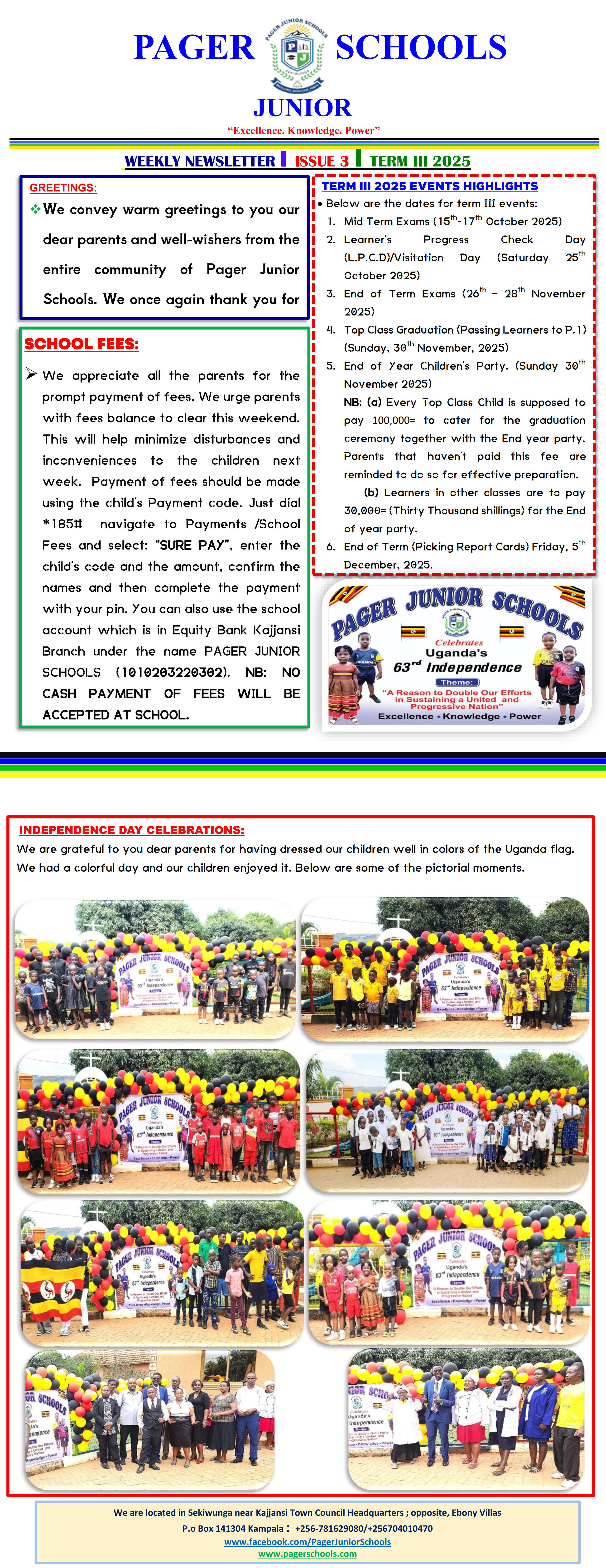 "PAJUS" WEEKLY NEWSLETTER ISSUE III TERM 3 2025